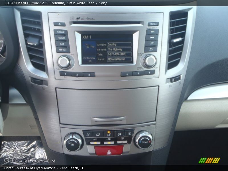 Satin White Pearl / Ivory 2014 Subaru Outback 2.5i Premium