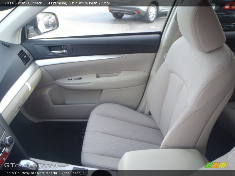 Satin White Pearl / Ivory 2014 Subaru Outback 2.5i Premium