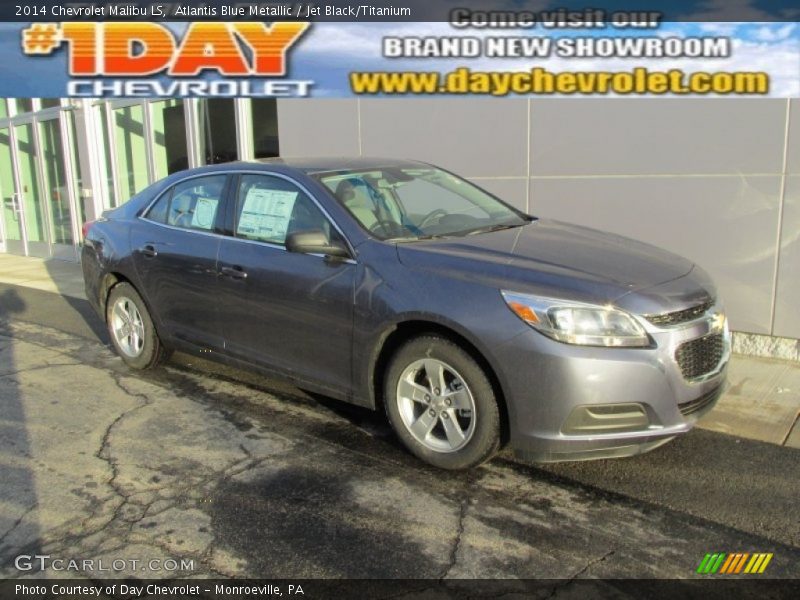 Atlantis Blue Metallic / Jet Black/Titanium 2014 Chevrolet Malibu LS