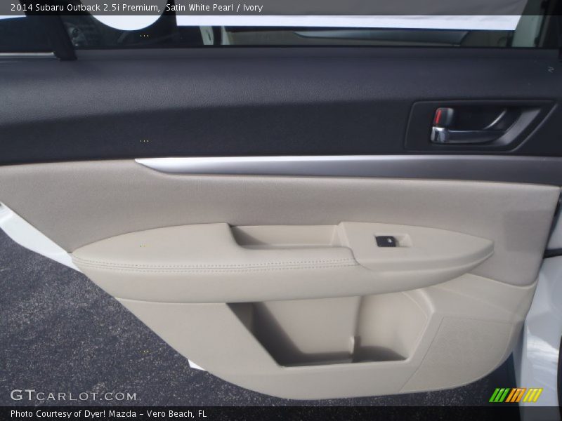 Satin White Pearl / Ivory 2014 Subaru Outback 2.5i Premium