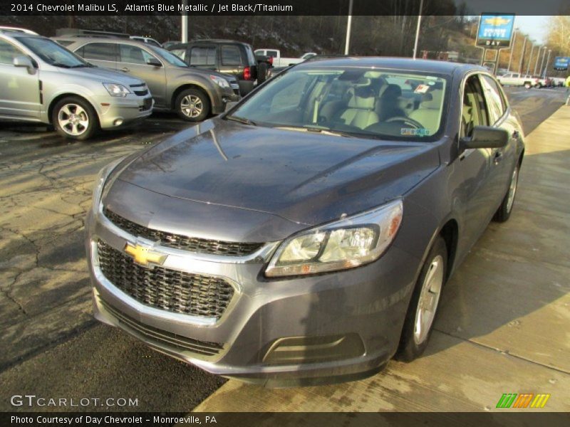 Atlantis Blue Metallic / Jet Black/Titanium 2014 Chevrolet Malibu LS