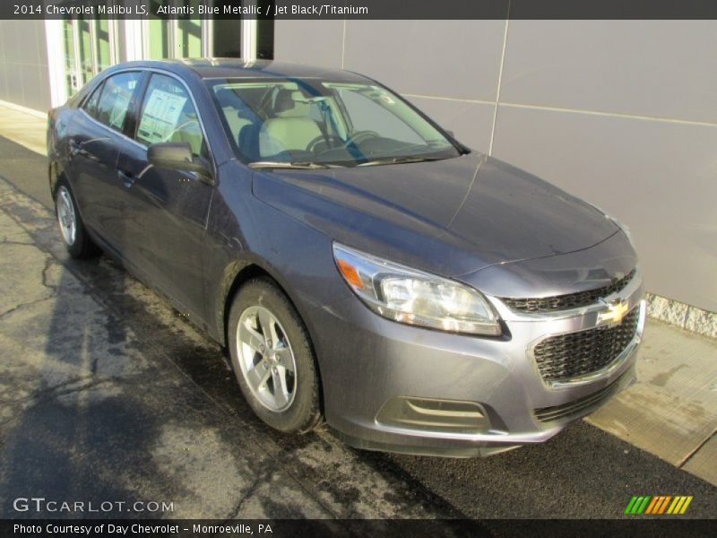 Atlantis Blue Metallic / Jet Black/Titanium 2014 Chevrolet Malibu LS
