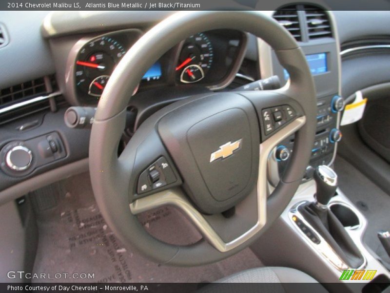 Atlantis Blue Metallic / Jet Black/Titanium 2014 Chevrolet Malibu LS