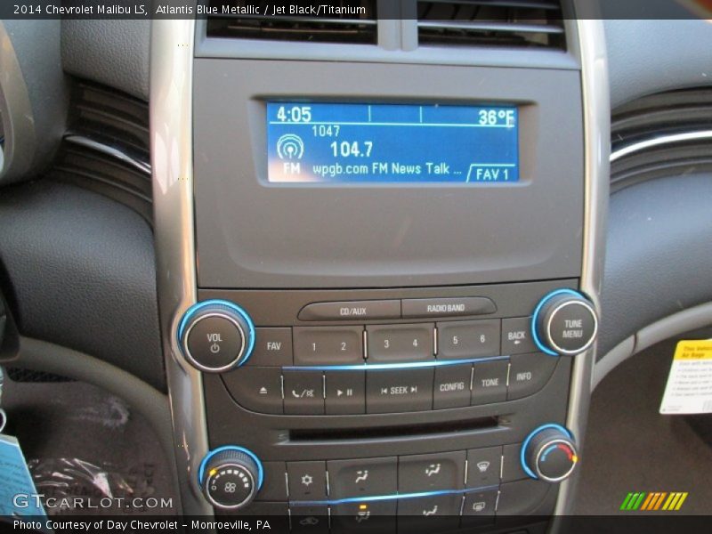 Atlantis Blue Metallic / Jet Black/Titanium 2014 Chevrolet Malibu LS