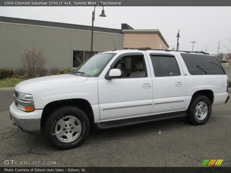 Summit White / Tan/Neutral 2004 Chevrolet Suburban 1500 LT 4x4