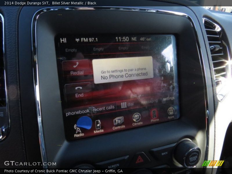 Billet Silver Metallic / Black 2014 Dodge Durango SXT