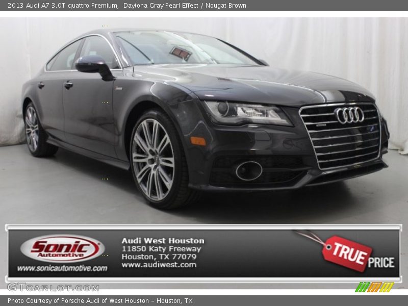 Daytona Gray Pearl Effect / Nougat Brown 2013 Audi A7 3.0T quattro Premium
