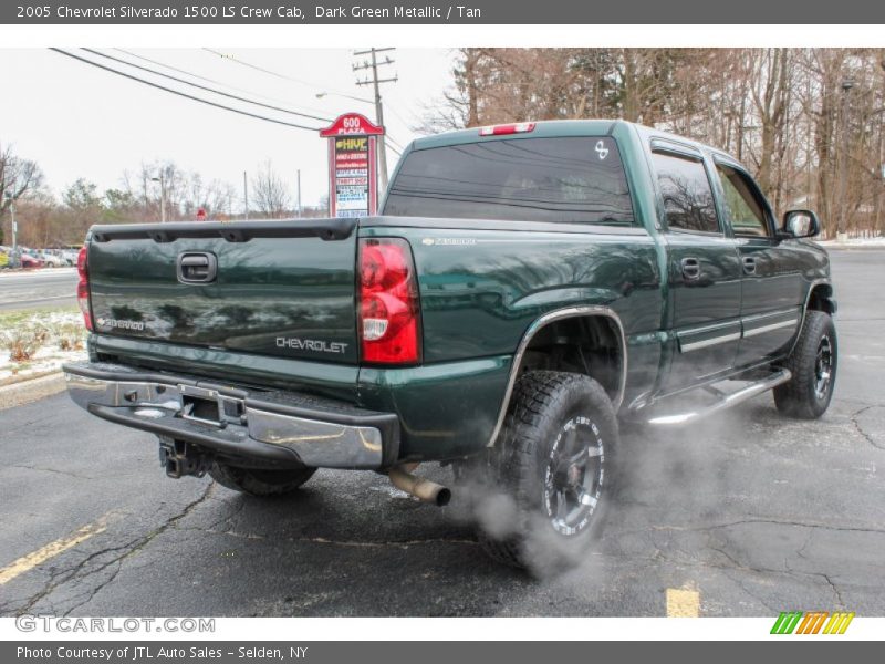 Dark Green Metallic / Tan 2005 Chevrolet Silverado 1500 LS Crew Cab