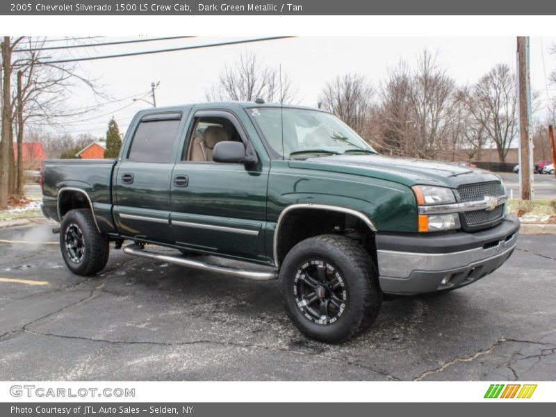 Dark Green Metallic / Tan 2005 Chevrolet Silverado 1500 LS Crew Cab