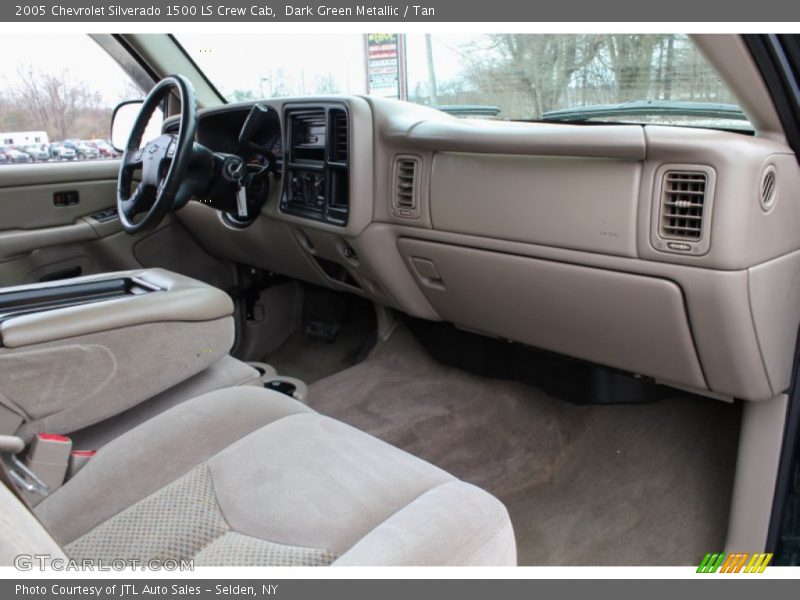 Dark Green Metallic / Tan 2005 Chevrolet Silverado 1500 LS Crew Cab