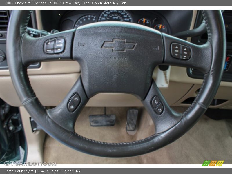 Dark Green Metallic / Tan 2005 Chevrolet Silverado 1500 LS Crew Cab