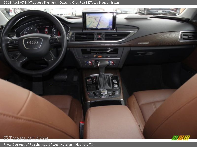 Daytona Gray Pearl Effect / Nougat Brown 2013 Audi A7 3.0T quattro Premium