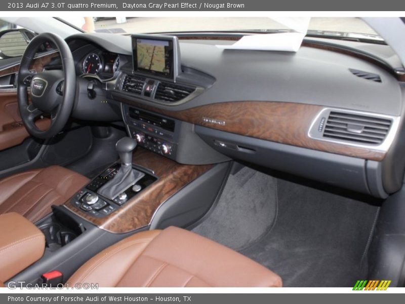 Daytona Gray Pearl Effect / Nougat Brown 2013 Audi A7 3.0T quattro Premium