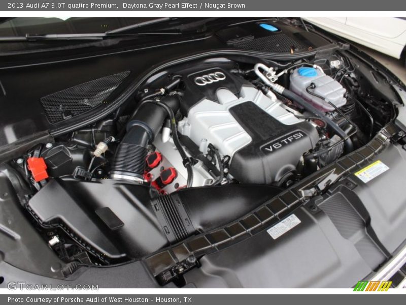 Daytona Gray Pearl Effect / Nougat Brown 2013 Audi A7 3.0T quattro Premium