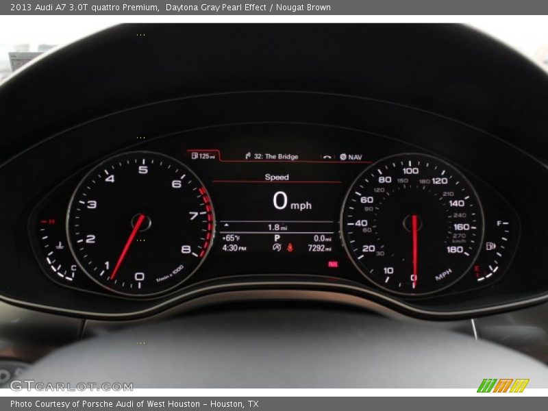 Daytona Gray Pearl Effect / Nougat Brown 2013 Audi A7 3.0T quattro Premium