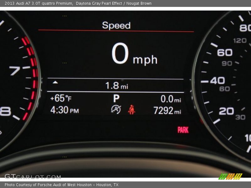 Daytona Gray Pearl Effect / Nougat Brown 2013 Audi A7 3.0T quattro Premium