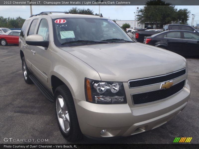 Champagne Silver Metallic / Light Cashmere/Dark Cashmere 2013 Chevrolet Tahoe LT