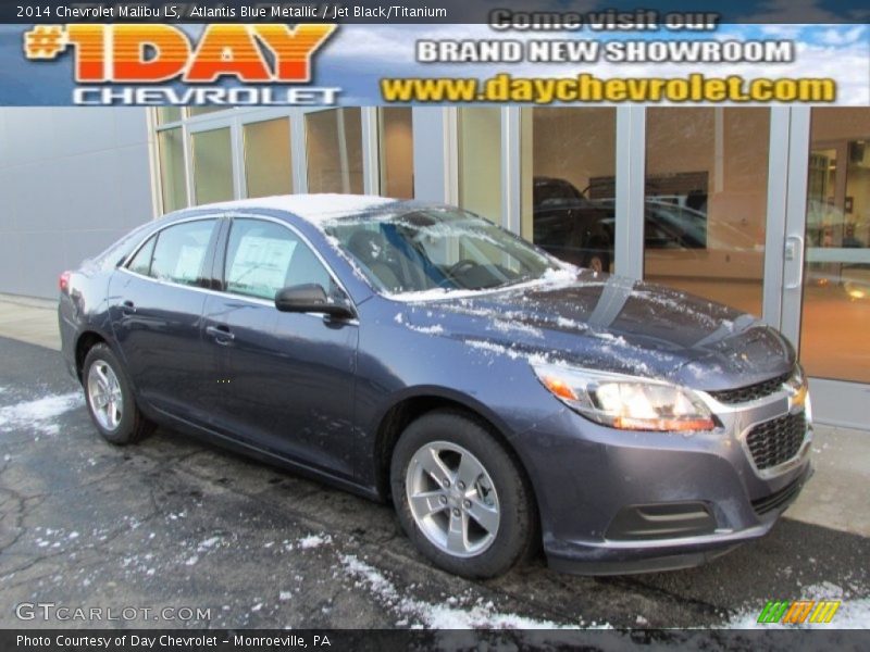 Atlantis Blue Metallic / Jet Black/Titanium 2014 Chevrolet Malibu LS