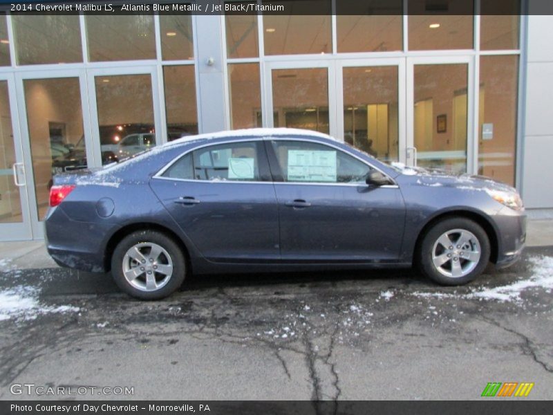Atlantis Blue Metallic / Jet Black/Titanium 2014 Chevrolet Malibu LS