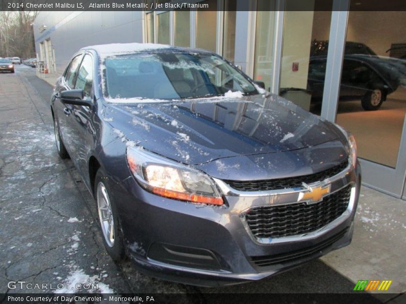 Atlantis Blue Metallic / Jet Black/Titanium 2014 Chevrolet Malibu LS