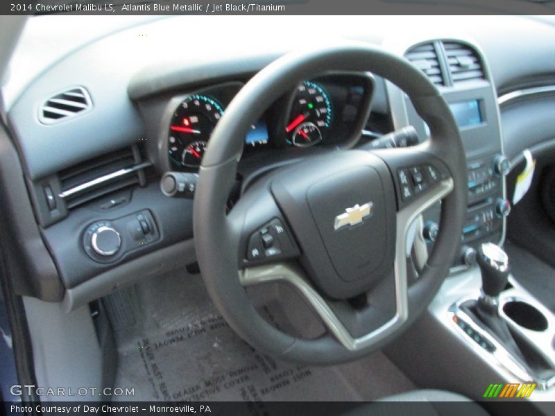 Atlantis Blue Metallic / Jet Black/Titanium 2014 Chevrolet Malibu LS
