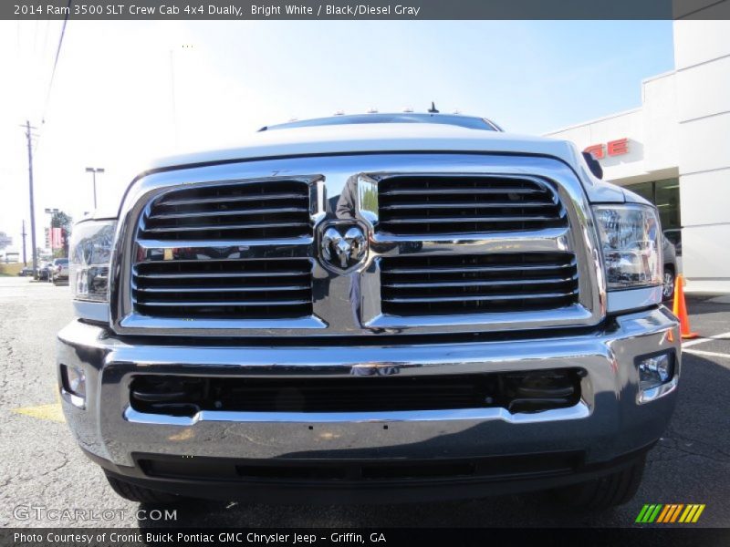 Bright White / Black/Diesel Gray 2014 Ram 3500 SLT Crew Cab 4x4 Dually