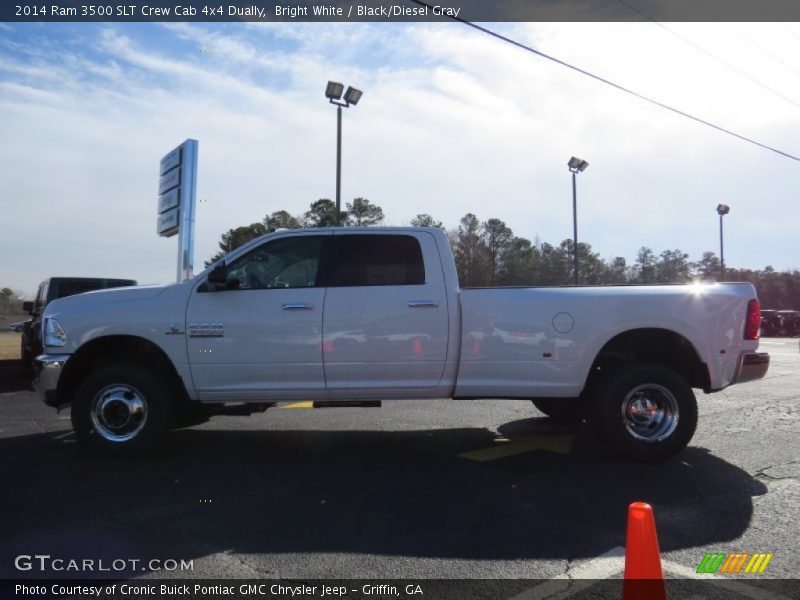 Bright White / Black/Diesel Gray 2014 Ram 3500 SLT Crew Cab 4x4 Dually
