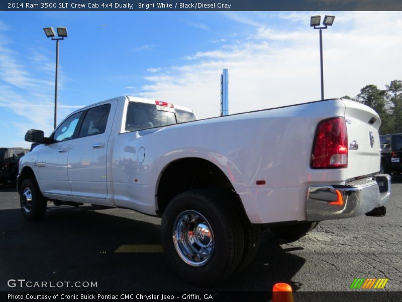 Bright White / Black/Diesel Gray 2014 Ram 3500 SLT Crew Cab 4x4 Dually