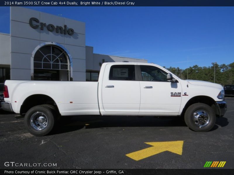 Bright White / Black/Diesel Gray 2014 Ram 3500 SLT Crew Cab 4x4 Dually