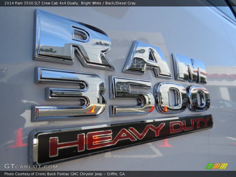 Bright White / Black/Diesel Gray 2014 Ram 3500 SLT Crew Cab 4x4 Dually