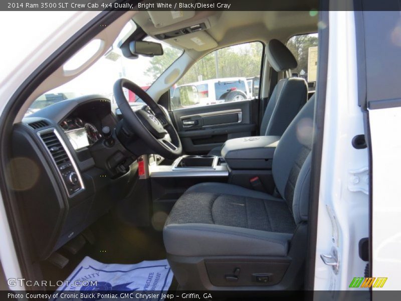 Bright White / Black/Diesel Gray 2014 Ram 3500 SLT Crew Cab 4x4 Dually