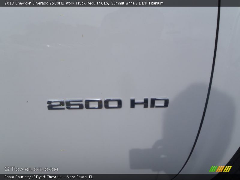 Summit White / Dark Titanium 2013 Chevrolet Silverado 2500HD Work Truck Regular Cab