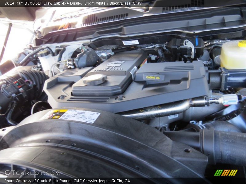 Bright White / Black/Diesel Gray 2014 Ram 3500 SLT Crew Cab 4x4 Dually