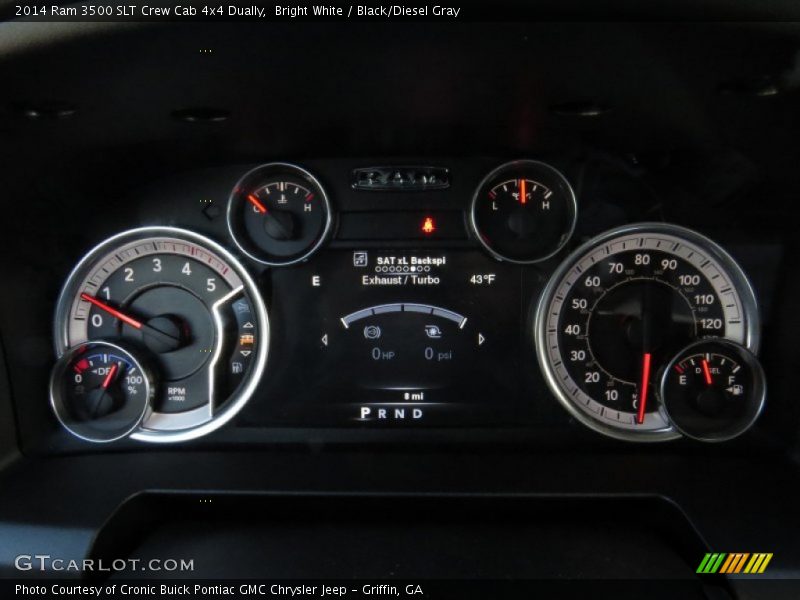 Bright White / Black/Diesel Gray 2014 Ram 3500 SLT Crew Cab 4x4 Dually