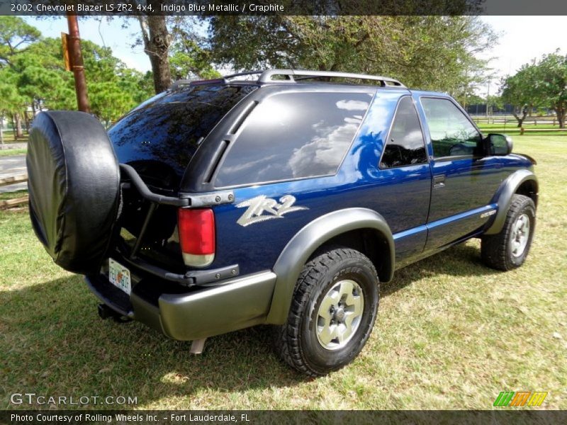 Indigo Blue Metallic / Graphite 2002 Chevrolet Blazer LS ZR2 4x4