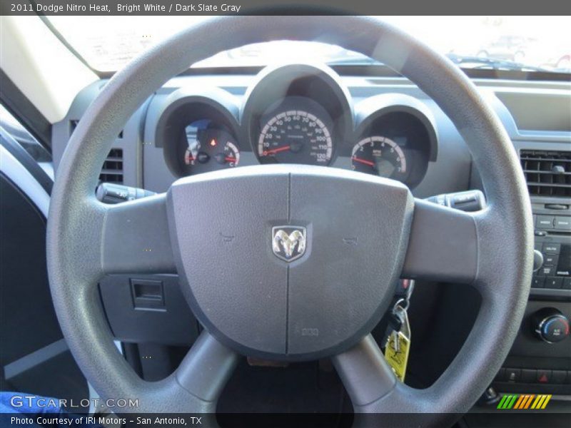 Bright White / Dark Slate Gray 2011 Dodge Nitro Heat