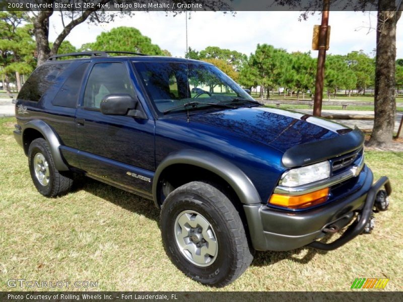 Indigo Blue Metallic / Graphite 2002 Chevrolet Blazer LS ZR2 4x4