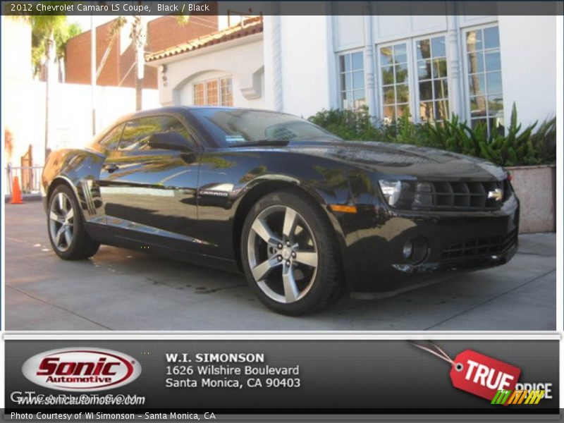 Black / Black 2012 Chevrolet Camaro LS Coupe