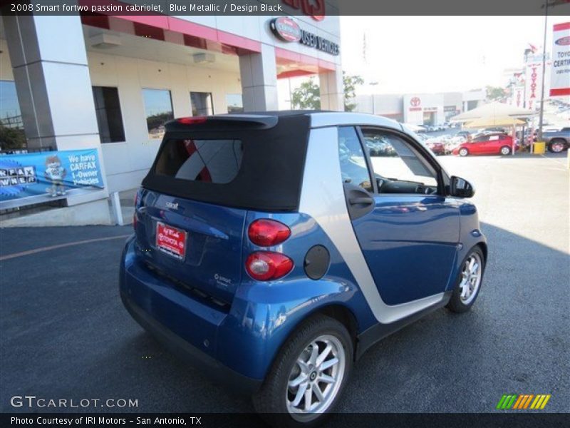 Blue Metallic / Design Black 2008 Smart fortwo passion cabriolet