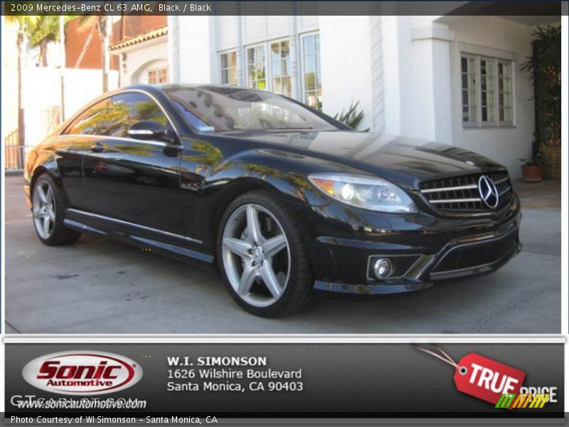 Black / Black 2009 Mercedes-Benz CL 63 AMG
