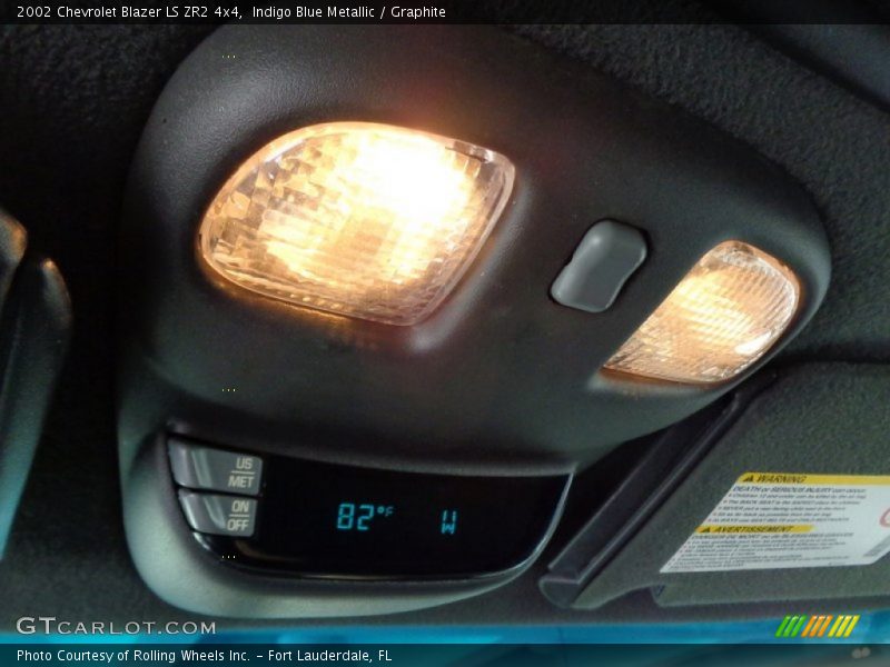 Indigo Blue Metallic / Graphite 2002 Chevrolet Blazer LS ZR2 4x4