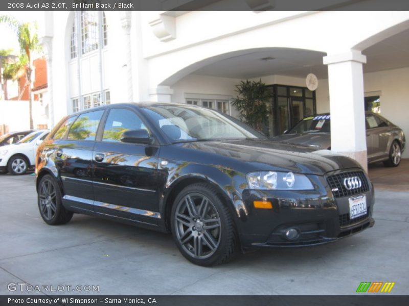 Brilliant Black / Black 2008 Audi A3 2.0T