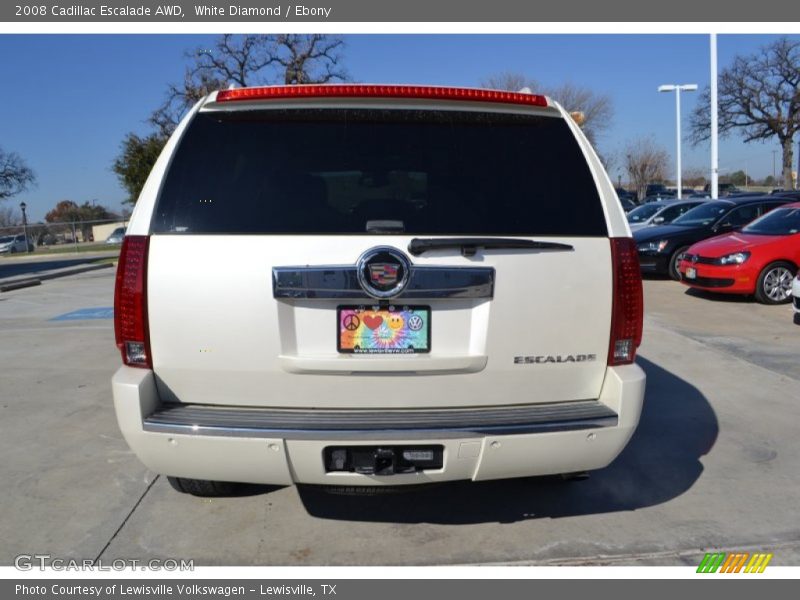 White Diamond / Ebony 2008 Cadillac Escalade AWD