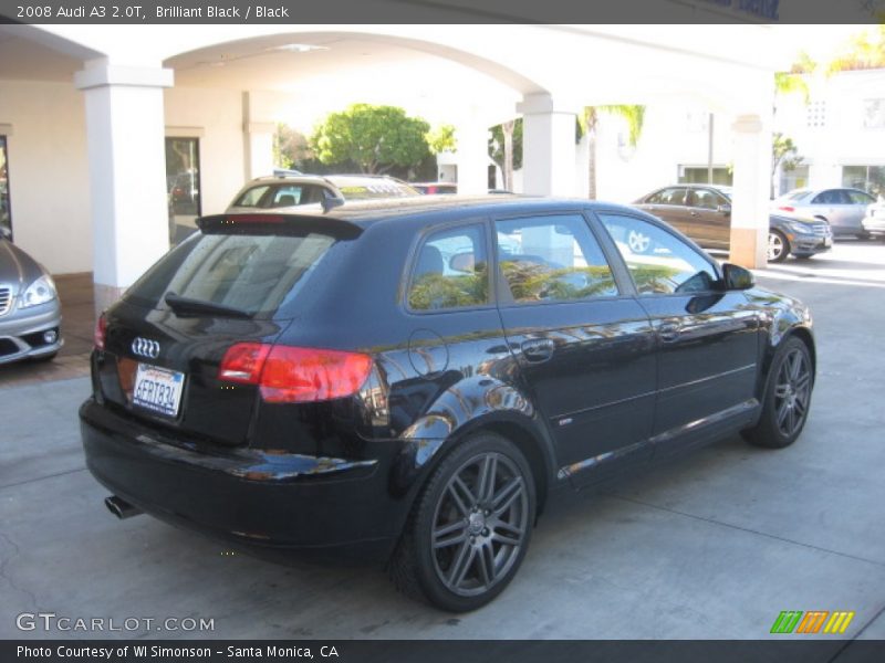 Brilliant Black / Black 2008 Audi A3 2.0T