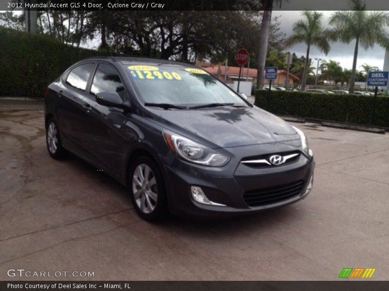Cyclone Gray / Gray 2012 Hyundai Accent GLS 4 Door