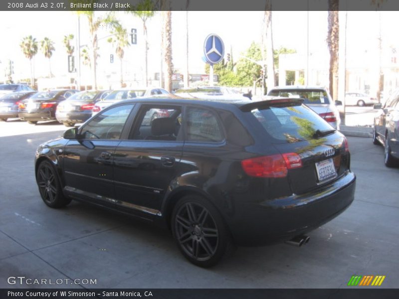 Brilliant Black / Black 2008 Audi A3 2.0T
