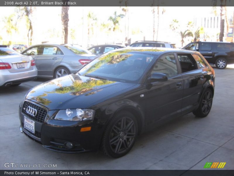 Brilliant Black / Black 2008 Audi A3 2.0T