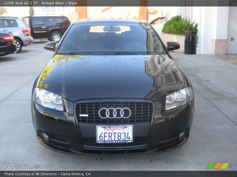 Brilliant Black / Black 2008 Audi A3 2.0T