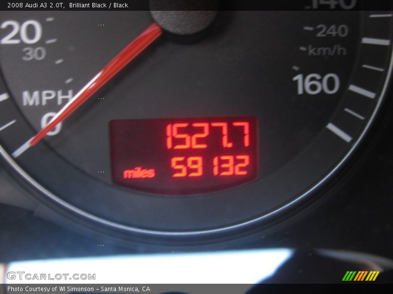 Brilliant Black / Black 2008 Audi A3 2.0T