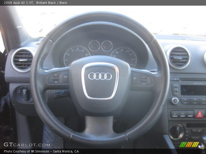 Brilliant Black / Black 2008 Audi A3 2.0T